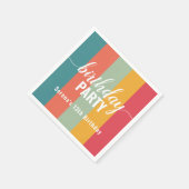 Serviette En Papier Festive et audacieuse Couleur montre Anniversaire (Coin)