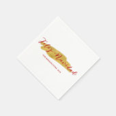Serviette En Papier Festive Feliz Navidad Gold Brush Stroke (Coin)
