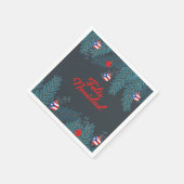 Serviette En Papier Festive Feliz Navidad Puerto Rican Paper Napkin (Coin)