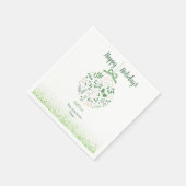 Serviette En Papier Festive Green Botanical Christmas Party (Coin)