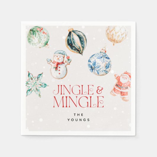 Serviette En Papier Festive Jingle & Mingle Christmas (Devant)