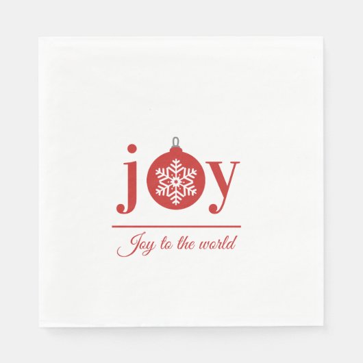 Serviette En Papier Festive Joy Papier de Vacances Napkin (Devant)