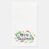Serviette En Papier Festive Joyeux Noël (Devant)