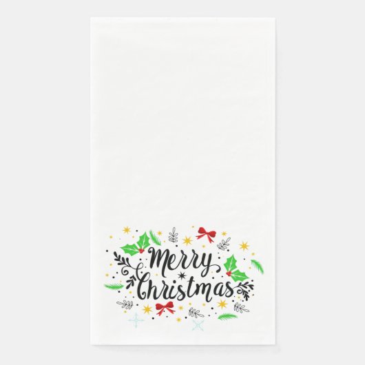 Serviette En Papier Festive Joyeux Noël (Devant)