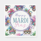 Serviette En Papier Festive Mardi Gras (Devant)