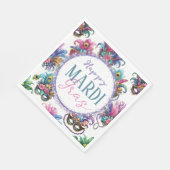 Serviette En Papier Festive Mardi Gras (Coin)