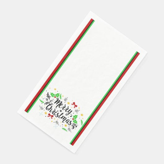 Serviette En Papier Festive Merry Christmas Paper Guest Towels (Coin)