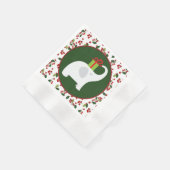 Serviette En Papier Festive Noël blanc éléphant (Coin)