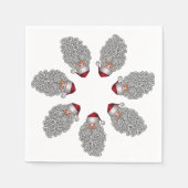 Serviette En Papier Festive Père Noël Ring Fête (Devant)