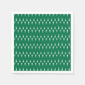Serviette En Papier Festive Retro Vert clair lignes Vavy Noël (Devant)
