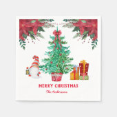 Serviette En Papier Festive rouge de Noël (Devant)