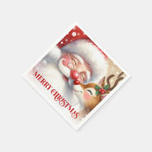 Serviette En Papier Festive Santa and Rudolph Christmas Napkins Dinner (Coin)