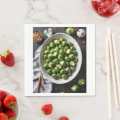 Serviette En Papier Festive sprouts, napkins (En situation)