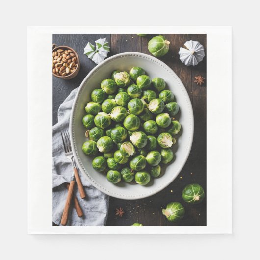 Serviette En Papier Festive sprouts, napkins (Devant)