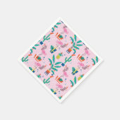 Serviette En Papier Festive Tropical Noël Motif (Coin)