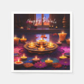 Serviette En Papier Festivités radieuses : Une fête de Diwali (Devant)