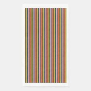 Serviette En Papier Fête à rayures en gras multicolore