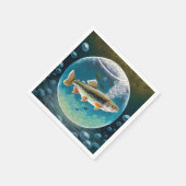 Serviette En Papier Fête à thème de la pêche aux poissons (Coin)