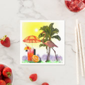 Serviette En Papier Fête Aloha  (En situation)