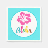 Serviette En Papier Fête Aloha Luau Tropical Hibiscus Papier Été (Devant)