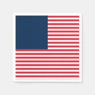 Serviette En Papier Fête amusante rouge blanc et bleu de liberté patri