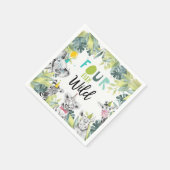 Serviette En Papier Fête Animaux Safari Quatre Ever Wild Boy Anniversa (Coin)