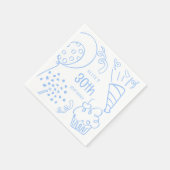 Serviette En Papier Fête Anniversaire À La Main N'Importe Quel Âge Pas (Coin)