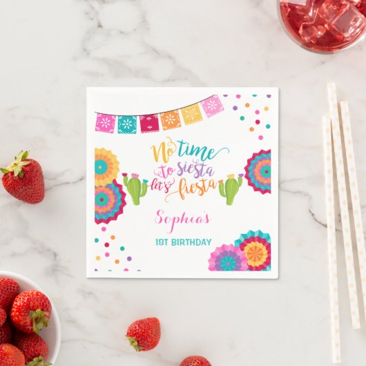 Serviette En Papier Fête Anniversaire Napkin Fête mexicaine (En situation)