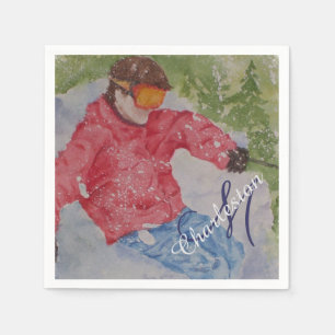 Serviette En Papier Fête au chalet de ski