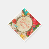 Serviette En Papier Fête au jardin à l'aquarelle (Coin)