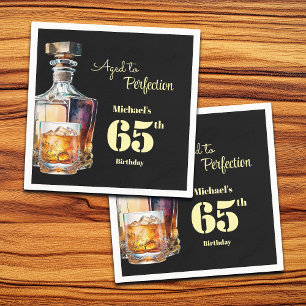 Serviette En Papier Fêté avec perfection - Whiskey d'anniversaire 65 a
