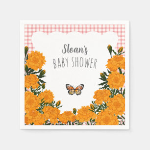 Serviette En Papier Fête bébé 007 Gingham Monarque Souci Rouge