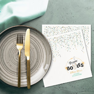 Serviette En Papier Fête Bébé avec des Bouteilles qui Pètent