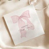 Serviette En Papier Fête bébé Coquette Ruban Rose