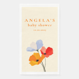 Serviette En Papier Fête bébé florale Bold Poppy