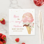 Serviette En Papier Fête bébé glace rose  (En situation)