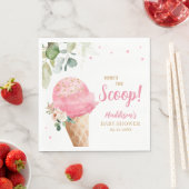 Serviette En Papier Fête bébé glace rose (En situation)