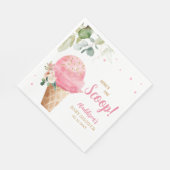 Serviette En Papier Fête bébé glace rose (Coin)