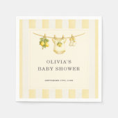 Serviette En Papier Fête Bébé Thème Citron: Can't Wait to Squeeze Stri (Devant)