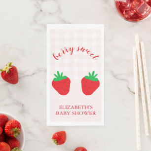 Serviette En Papier Fête bébé ultra sucrée aux fraises