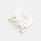Serviette En Papier Fête Botanique Fleur sauvage d'aquarelle (Coin)