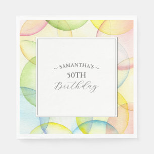 Serviette En Papier Fête colorée personnalisées serviettes d'anniversa