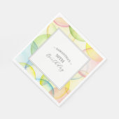 Serviette En Papier Fête colorée personnalisées serviettes d'anniversa (Coin)