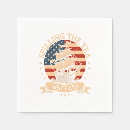 Serviette En Papier Fête comme c'est 1776 - Retro Patriotic Bow (Devant)