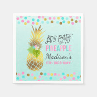 Fête comme un ananas fête Anniversaire Napkin
