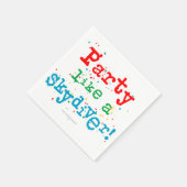 Serviette En Papier Fête comme un SKYDIVER ! (Coin)