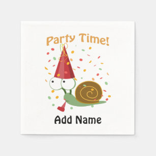 Serviette En Papier Fête Confetti Heure ! Escargot