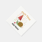 Serviette En Papier Fête Confetti Heure ! Escargot (Coin)