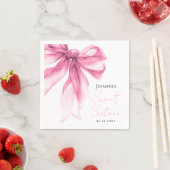 Serviette En Papier Fête Coquette Script Rose 16 Ans (En situation)
