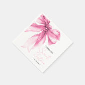 Serviette En Papier Fête Coquette Script Rose 16 Ans (Coin)